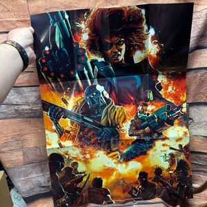 Huntdown Video Game Double Sided Poster Official Bonus Promo Art 18" x 24"